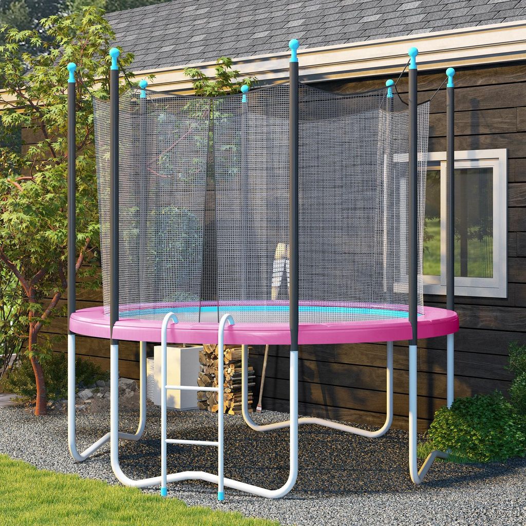 Trampolin Randabdeckung Ersatz, Schutzrand PE wasserfest reißfest, Rosa | Ø 305 cm | 1,5 cm stark | 2,5 kg
