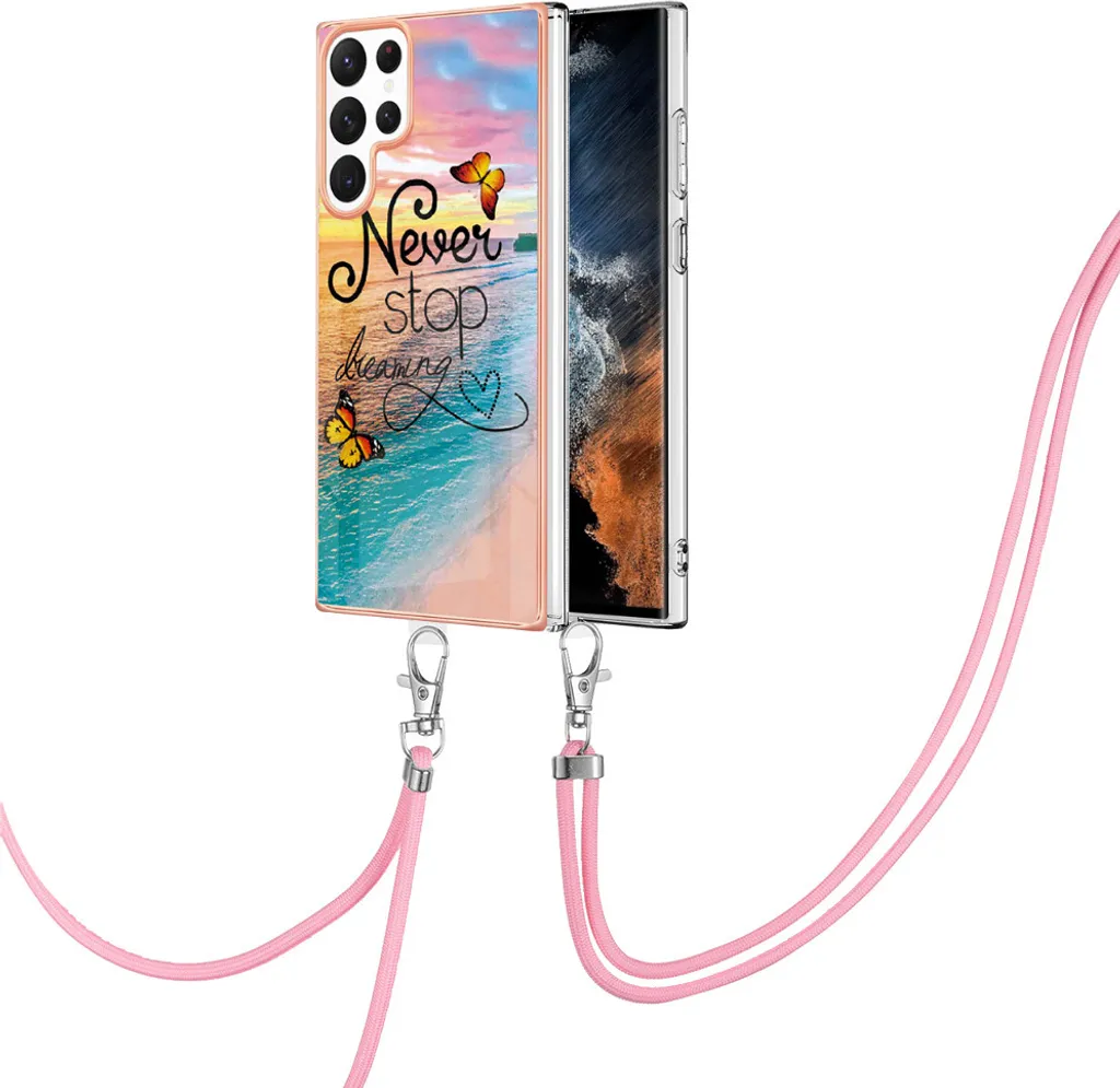 Case Samsung S22 Ultra 5G Fantasia Oro - Cinturino Elegante Business