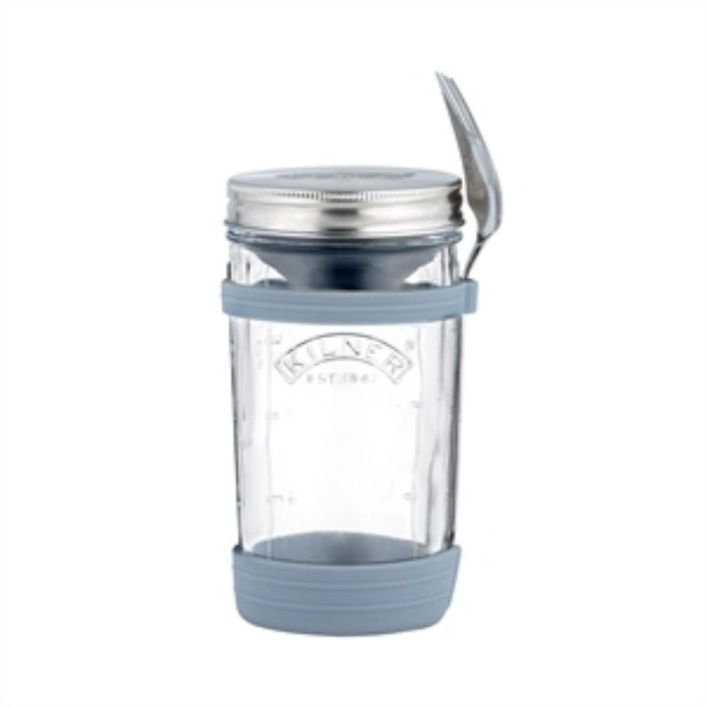 Kilner All In 1 Food To Go set, glazen potten, rond, 0,5 Productafbeelding 