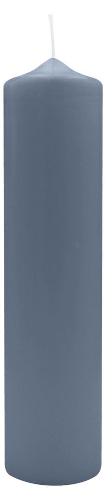 Spitzkopf Stumpen Kerzen Pacific Blue Blau/Grau 30 x Ø 7 cm, 6 Stück