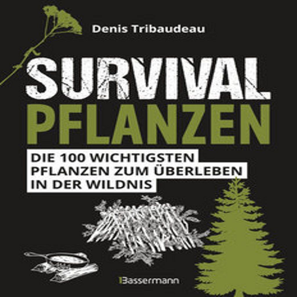 Book cover for a survival plants guide.