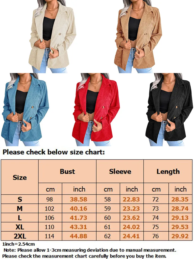 Damen Blazer Langarm Business Casual - Strickjacke Mit Umlegekragen Und Knopf