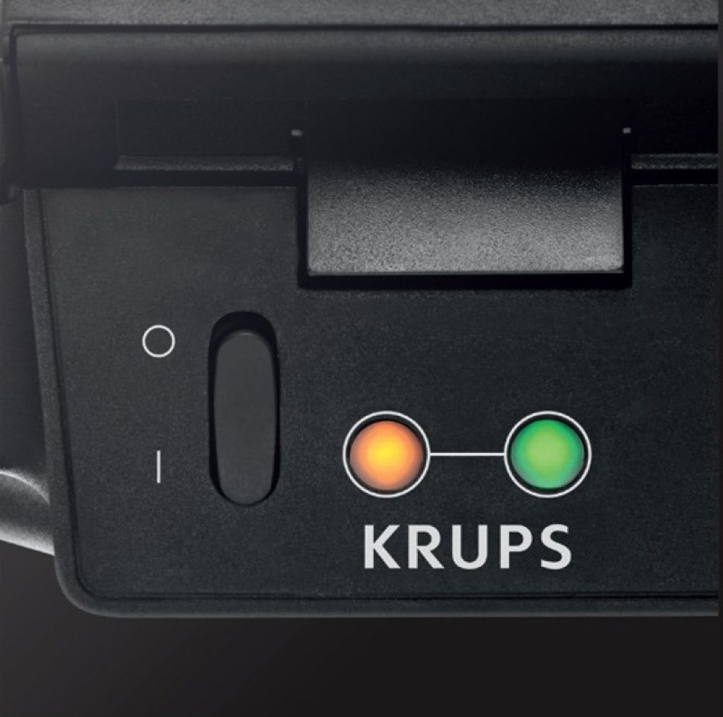 Krups FDK452 Sandwichmaker – Extra Große Platten (25x12 Cm), Antihaftbeschichtet, Schwarz – Inkl. Kabelaufwicklung Und Temperaturkontrolle
