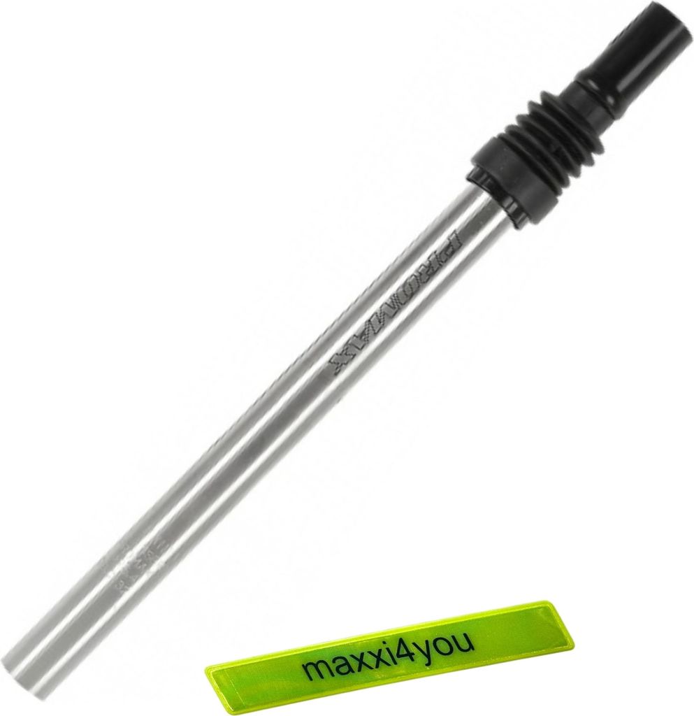 Promax SP-584 gefederte Fahrrad Kerzensattelstütze Sattelstütze Ø 27,2/350 mm in Silber/Schwarz inkl. maxxi4you Reflexband