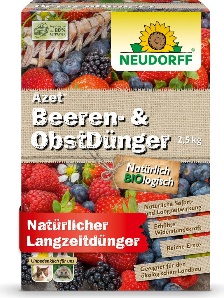 Neudorff  - Azet Beeren- & ObstDünger 2,5 kg mit extra Produktbild 