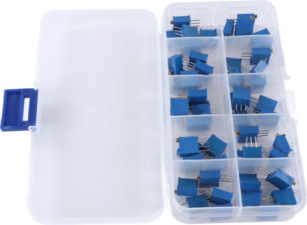 50Pcs 3296W Potentiometer Einstellbare 500 1K 2K 5K 10K 20K 50K 100K 200K 1M Ohm Variable Widerstand Potentiometer