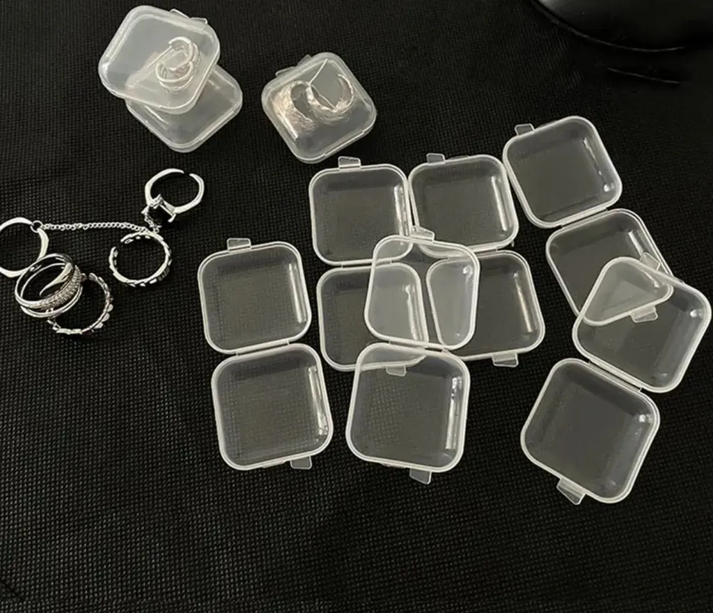 Set 3 Organizer Gioielli Trasparente | Scatole Impilabili Antipolvere