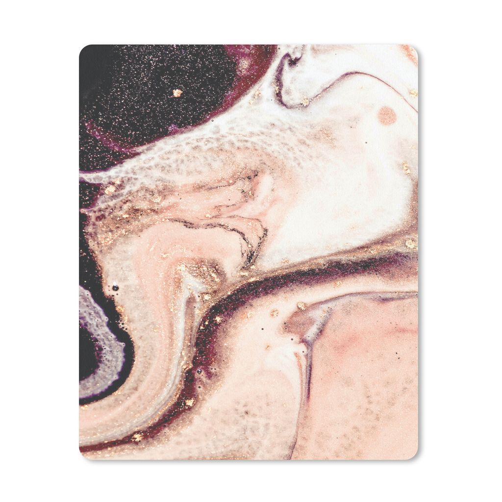 MuchoWow Mauspad Mousepad Stein - Marmor - Edelstein - Abstrakt - Natur - Rosa 30x40 cm - Mousepads - Maus Mat - Pad - Mausunterlage - Mausmatten