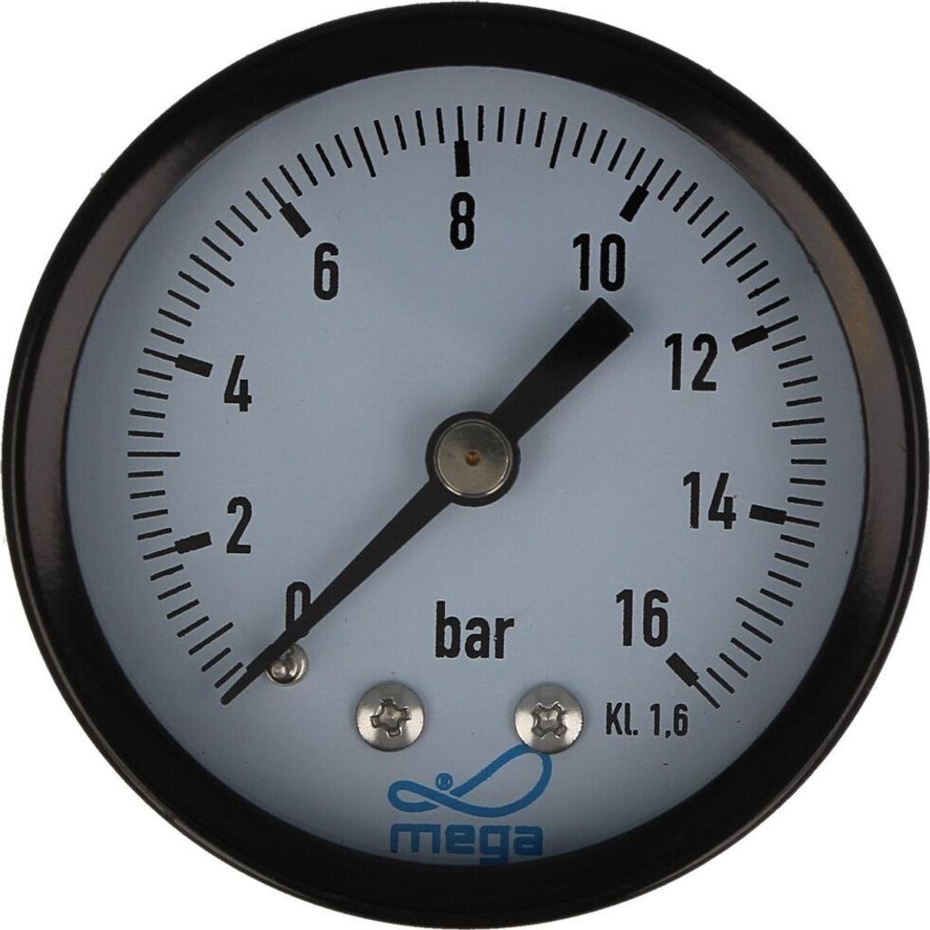MEGA Druckmanometer 0 - 16 bar - 1/4 Zoll Anschluss nach Produktbild 