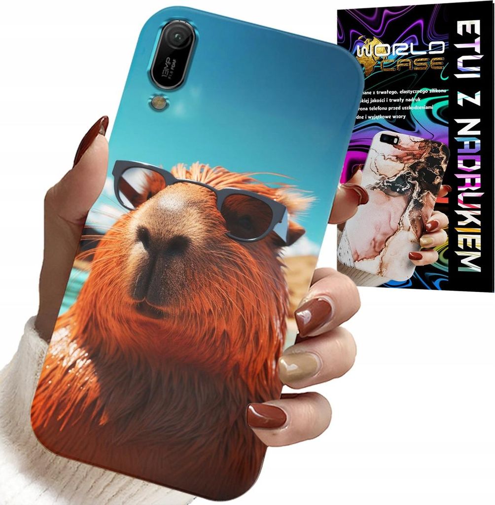 Hülle Für Huawei Y6 2019 - Süsses Wasserschwein, Wasserschwein Hülle + Glas