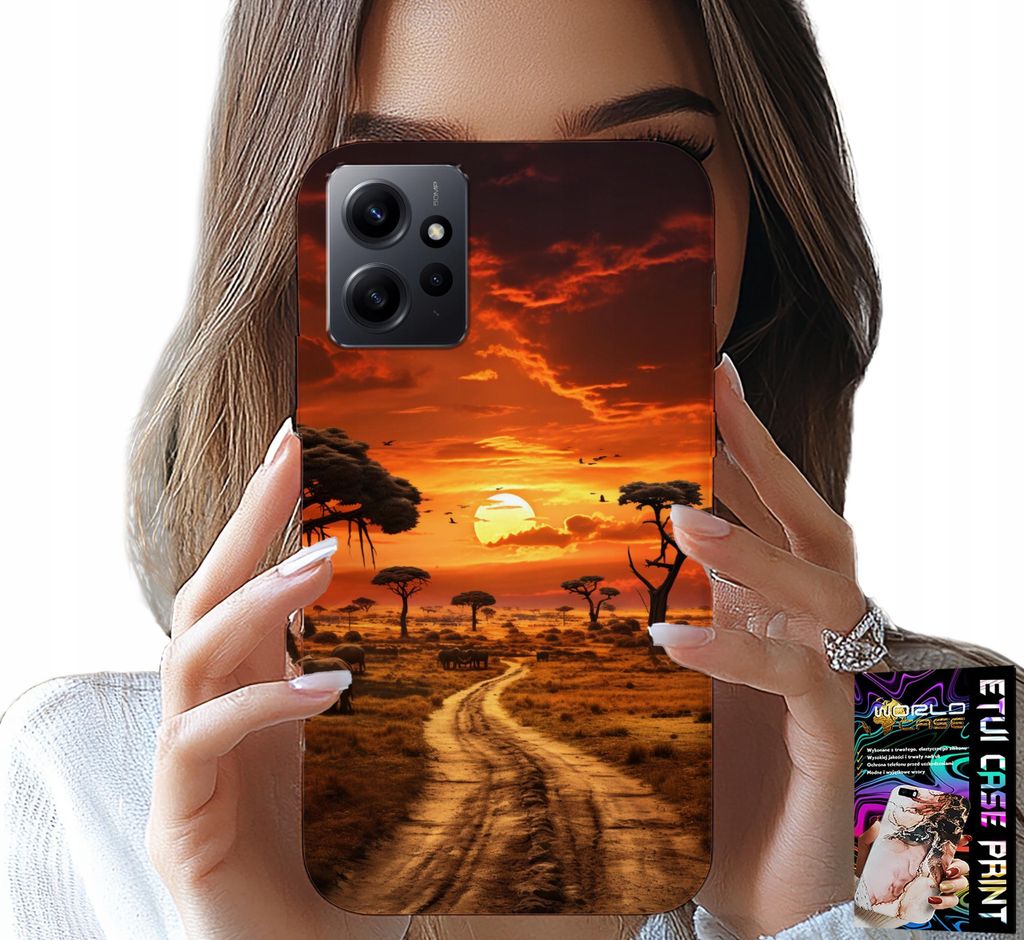 Fall Für Xiaomi Note 12 4G - Safari Afrika Sonnenuntergang Schöne Aussicht