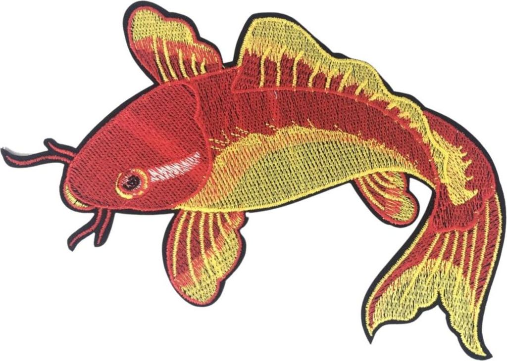 Fisch-Koi-Karpfen-Emblem zum Aufbügeln rechts
