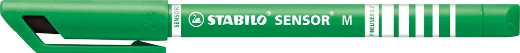 Fineliner mit gefederter Spitze - STABILO SENSOR M - medium - Einzelstift - grün