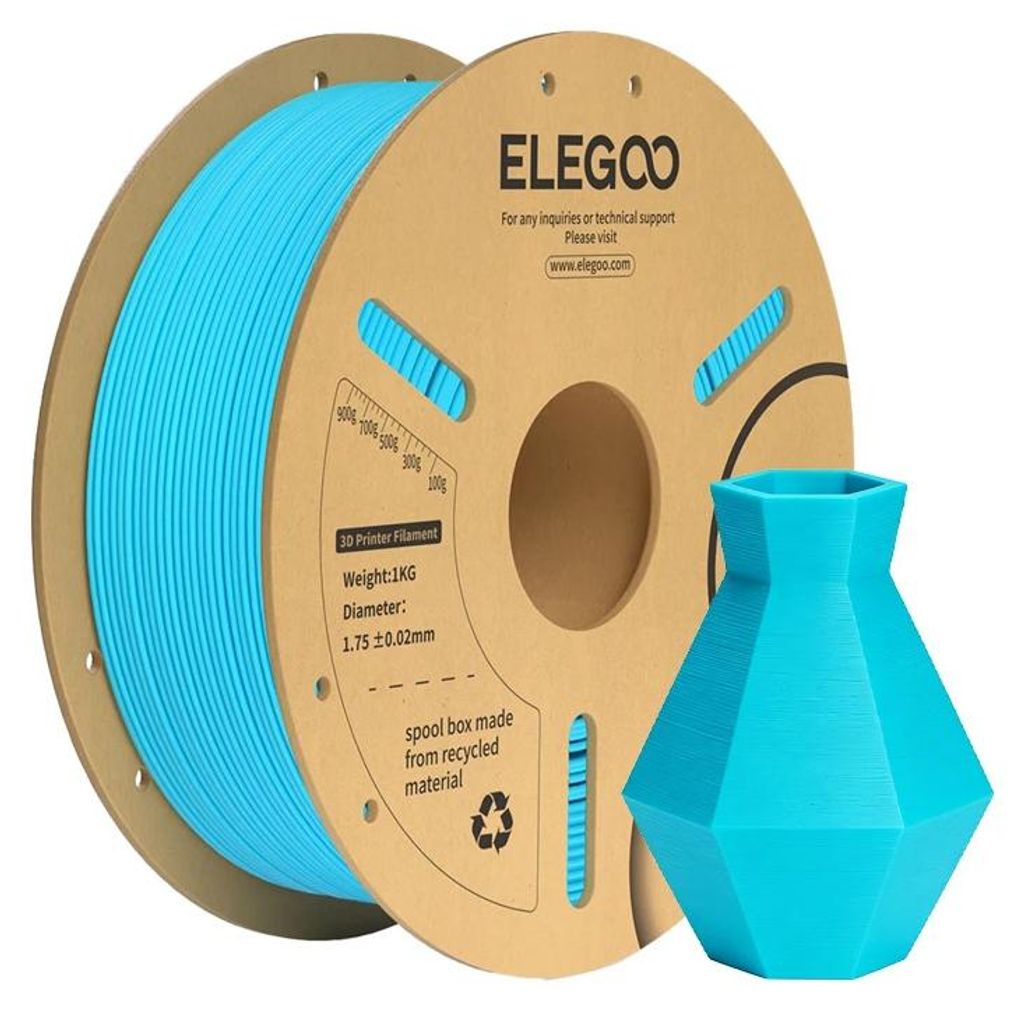 ELEGOO PLA+ - 1,75 mm - 1 kg - Spoel van karton - Productafbeelding 