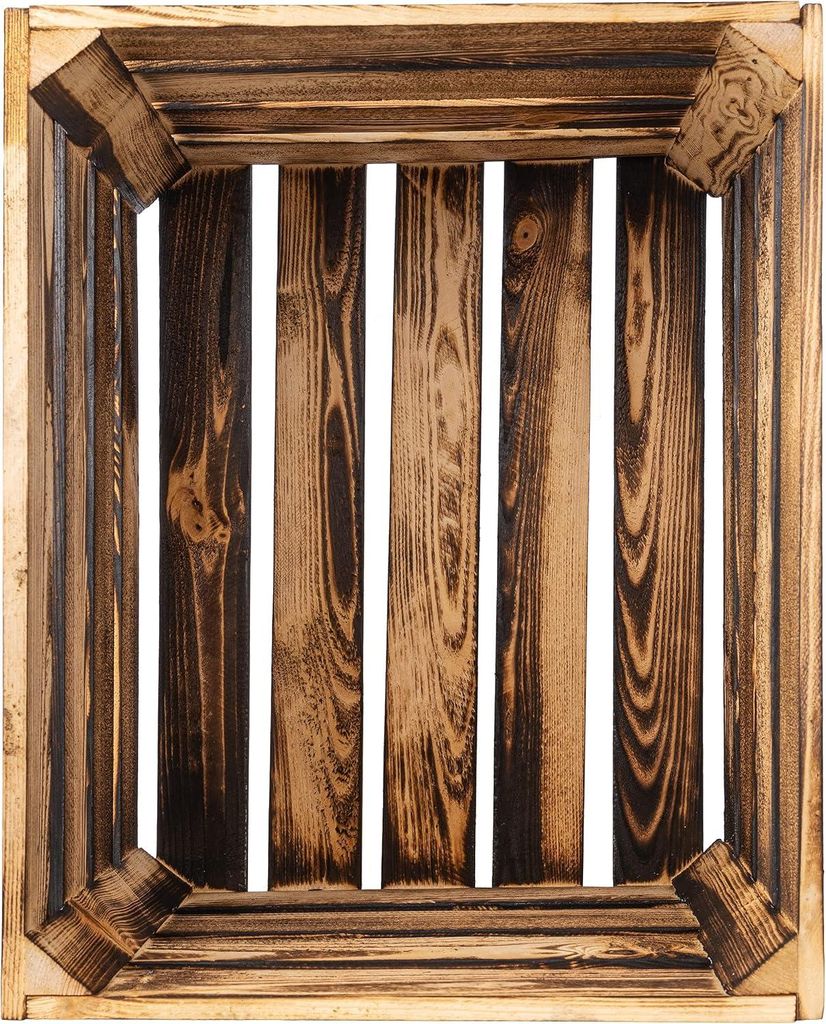Creative Deco Scatola di Legno Bruciato | 50x40x30 cm | Immagine del prodotto 