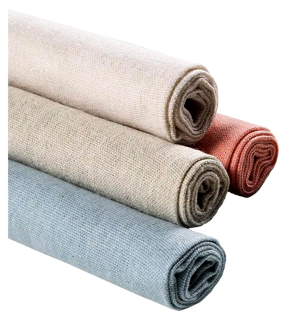 Leinenstoff 4 Stück Aida Stoff Kreuzstich Stoff Weiß Natur Leinen Nähstoff 50cm Stickerei Leinenstoff für die Herstellung von Kleidungsstücken...