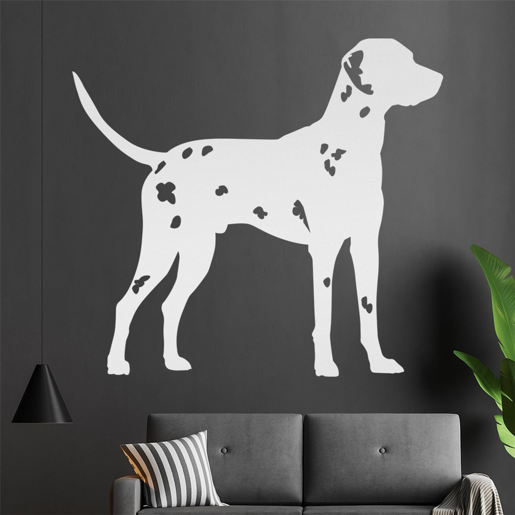 KIWISTAR Dalmatiner Silhouette Wandtattoo in 6 Größen - Wandaufkleber Wall Sticker - Dekoration, Küche, Wohnzimmer, Schlafzimmer, Badezimmer