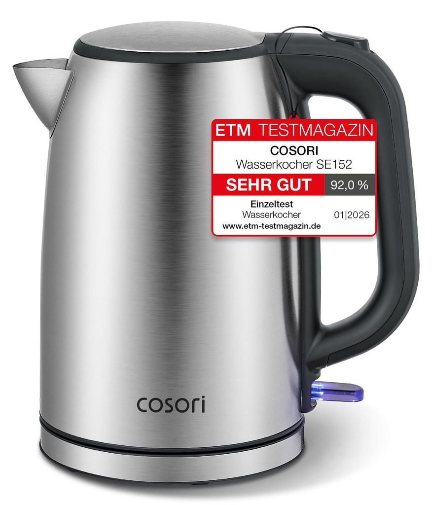 Czajnik COSORI ze stali nierdzewnej, bez BPA, 1,7 l, Zdjęcie produktu 