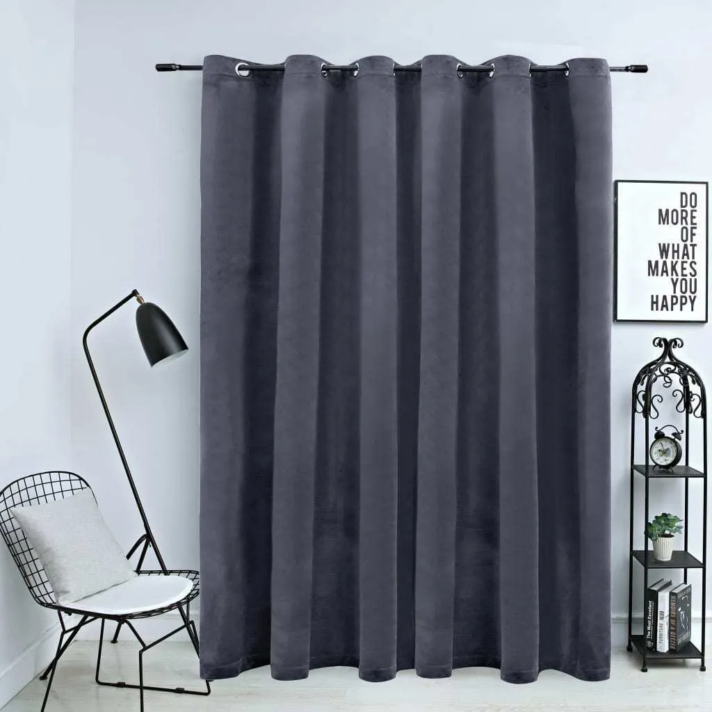 Tenda Oscurante Occhielli Velluto 290x245 Antracite | Offerta