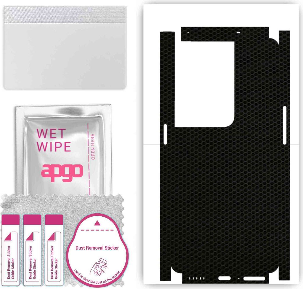 apgo Rückseite + Seiten Schutzfolie, Skin, kompatibel mit Oppo Reno8 Pro+, Hinten Displayschutzfolie aus Vinylfolie, kratzfest, einfache Montage -...