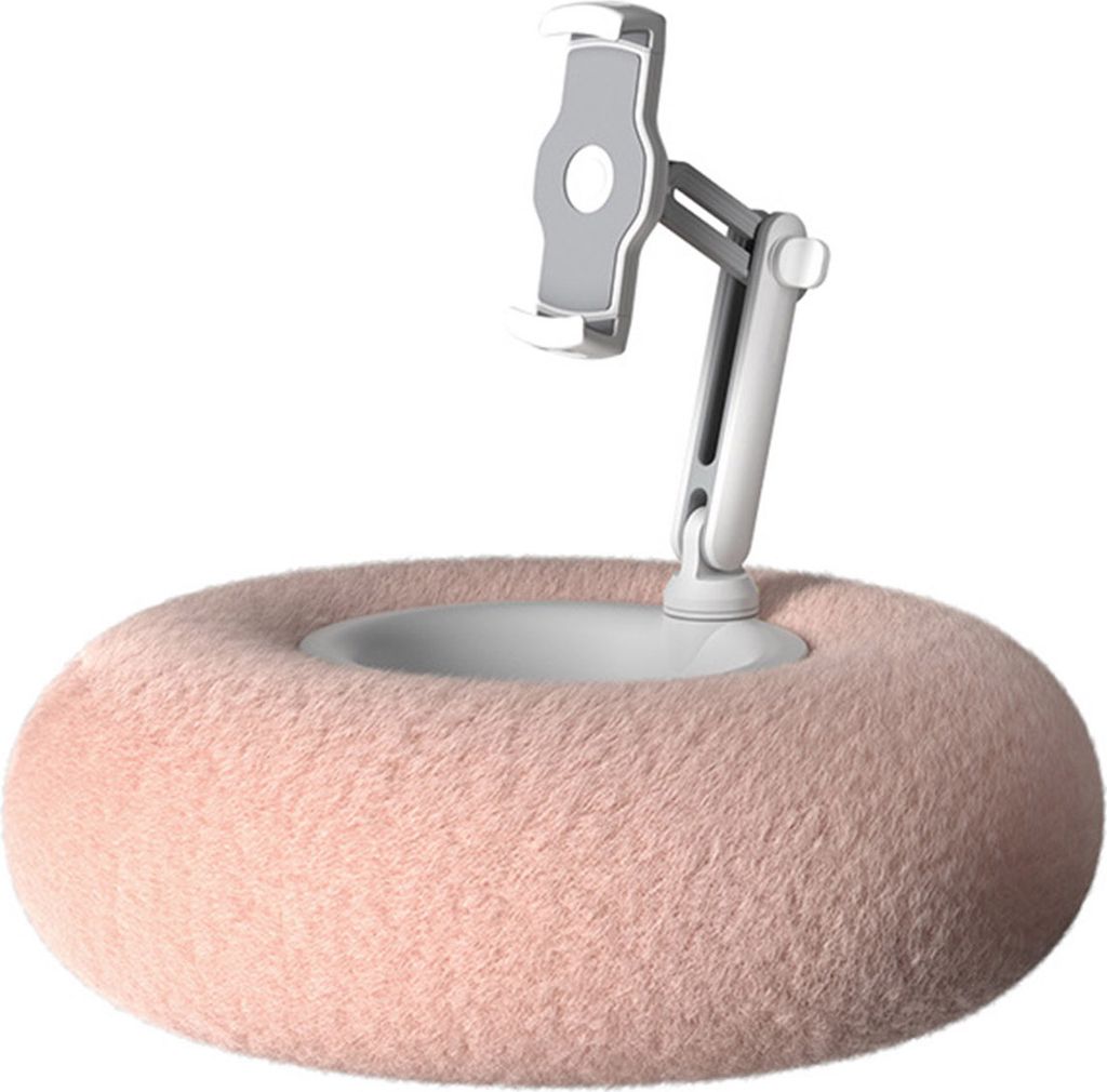 Telefonhalter mit Kissen, verstellbarer Winkel, Tablet-Ständer mit Fuzzy Bowl, multifunktionale Telefonkissenhalterung für Bett, Sofa, Auto