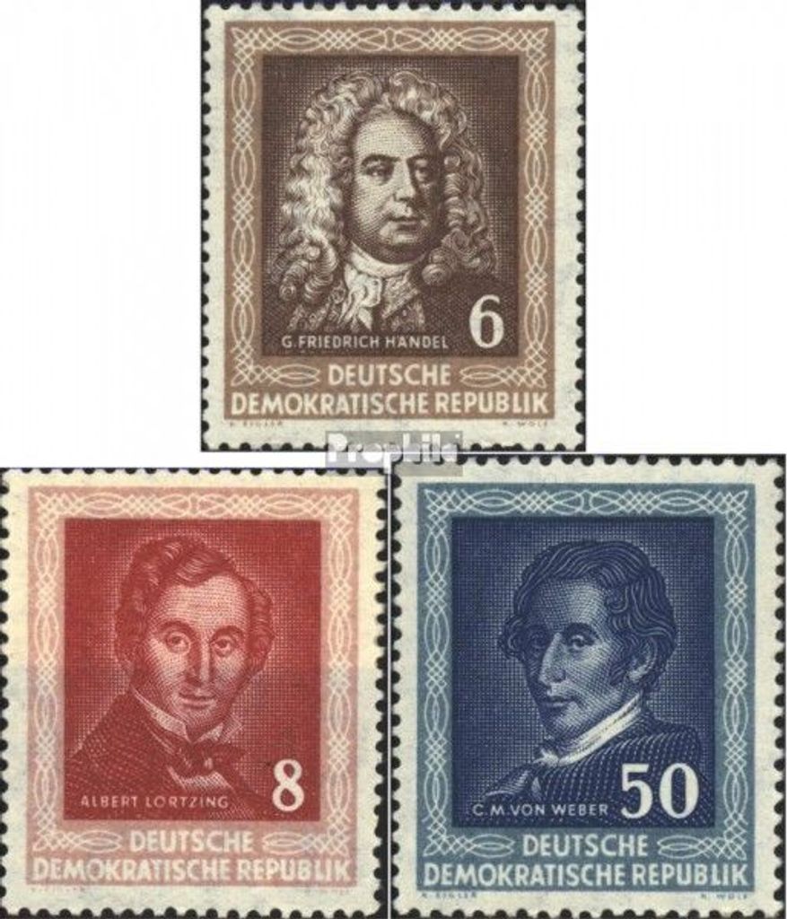 Briefmarken DDR 1952 Mi 308-310 (kompl.Ausg.) postfrisch Händelfest in Halle