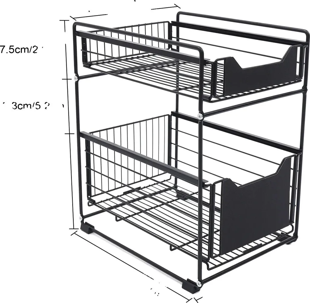Rayonnage de stockage 2 niveaux pour ranger et organiser sans percer