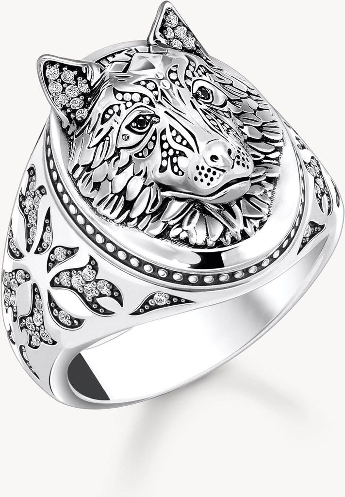 Thomas Sabo Rebel Wolf & Crystals TR2452-643-21 Ring, Produktbild 