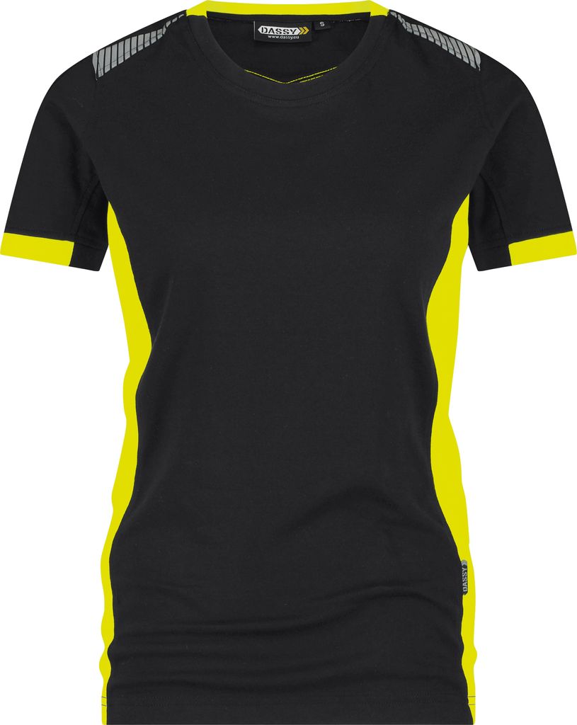 DASSY T-Shirt TAMPICO Damen Gr. S schwarz/gelb