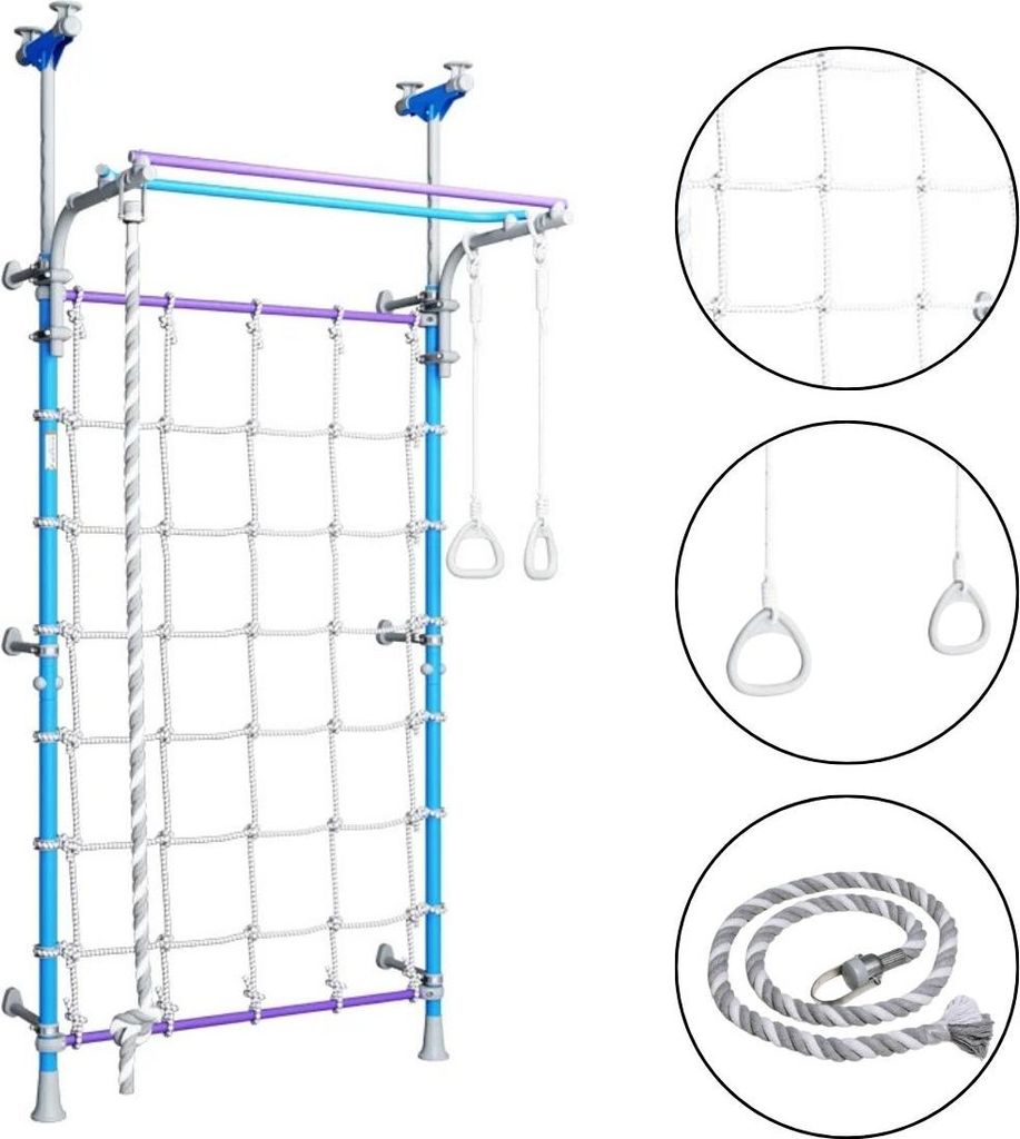 Kletternetz Wallbarz Nets | Klettergerüst indoor | Kletterwand Reck 100 kg für kinder