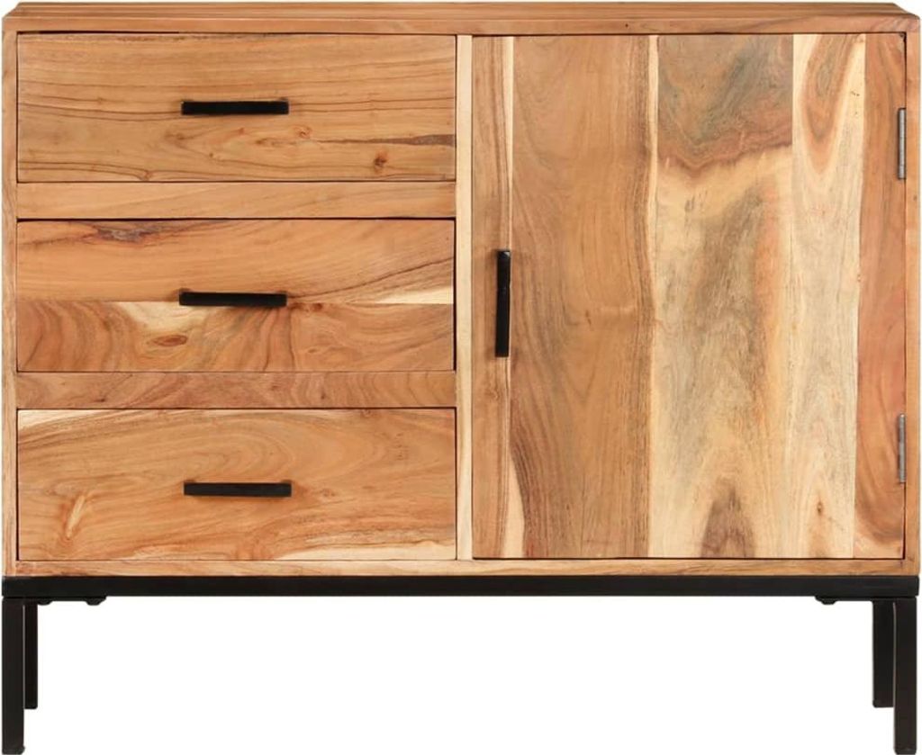 vidaXL Sideboard 88x30x73 cm Akazie Massivholz Produktbild 