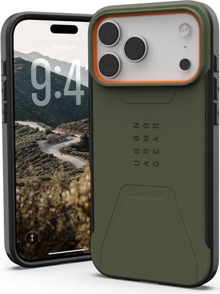 Uag Civilian Magsafe Fall fr Iphone 17 Pro Max - Olive Orange