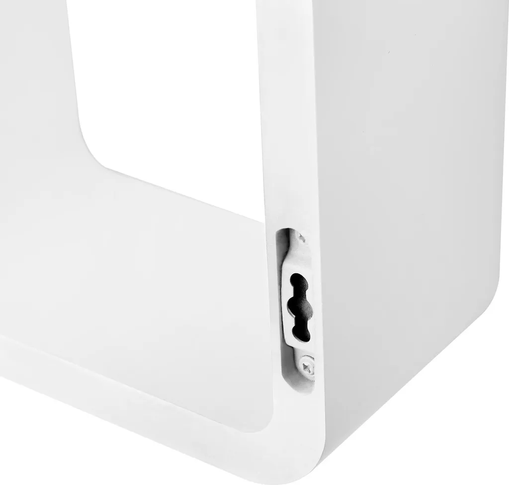 Étagères murales rectangulaires blanches, design épuré, lot de 3 pcs - 6