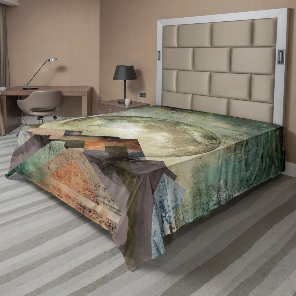 Drap de lit pour chambre rétro, motif astronomie céleste grand format