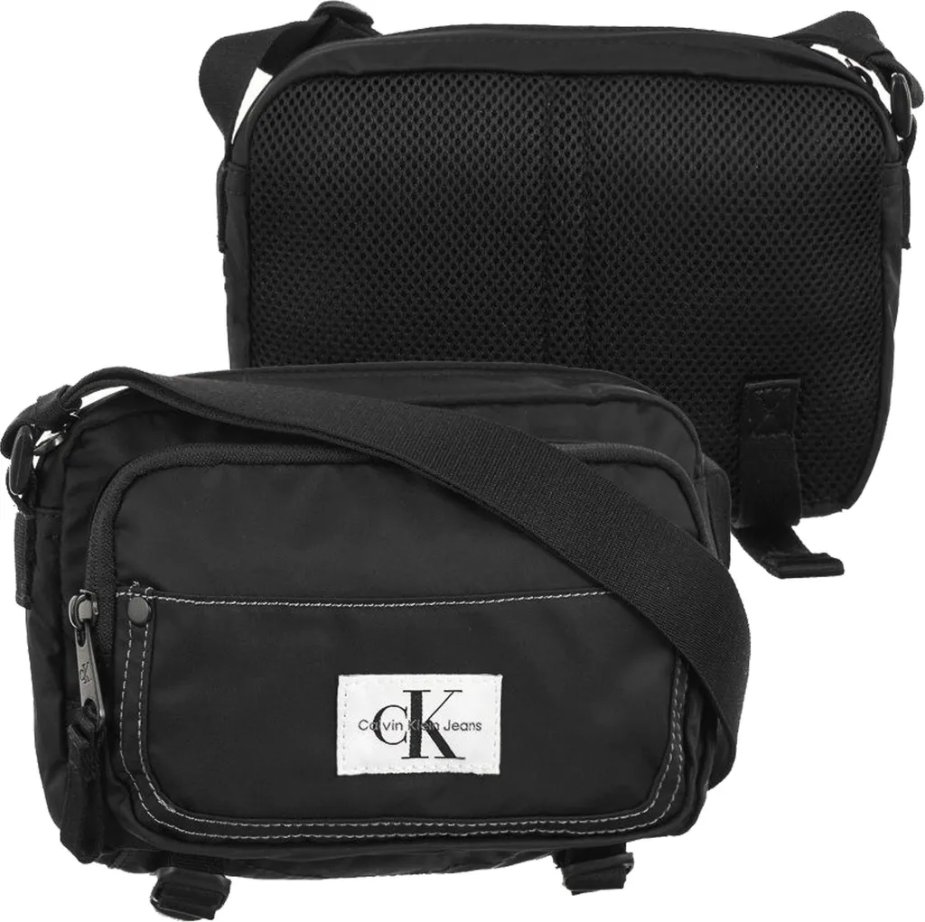 Sac bandoulière Calvin Klein Jeans en toile noire avec sangle réglable