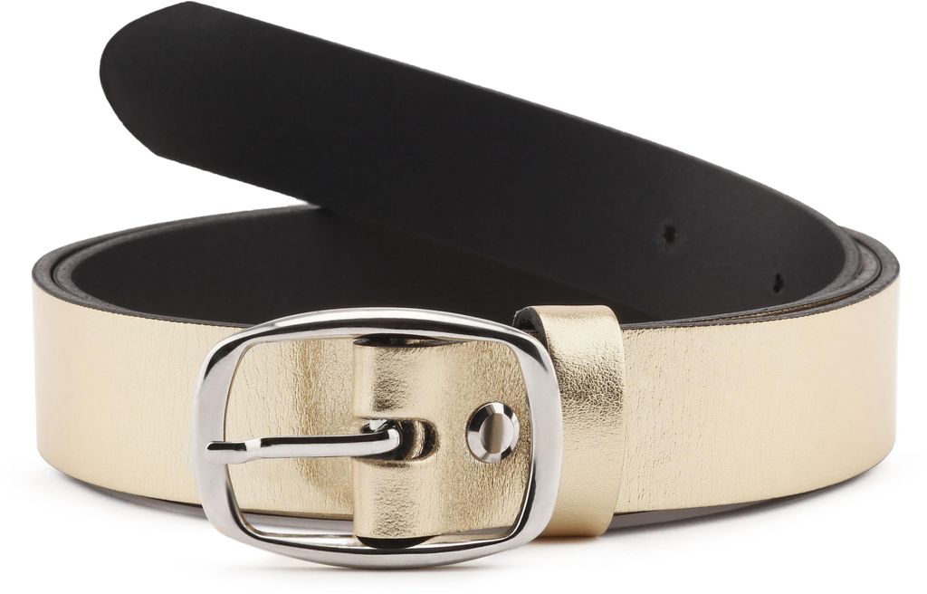 Merry Style Damen Gürtel Ledergürtel D41(Gold, 90 cm Produktbild 