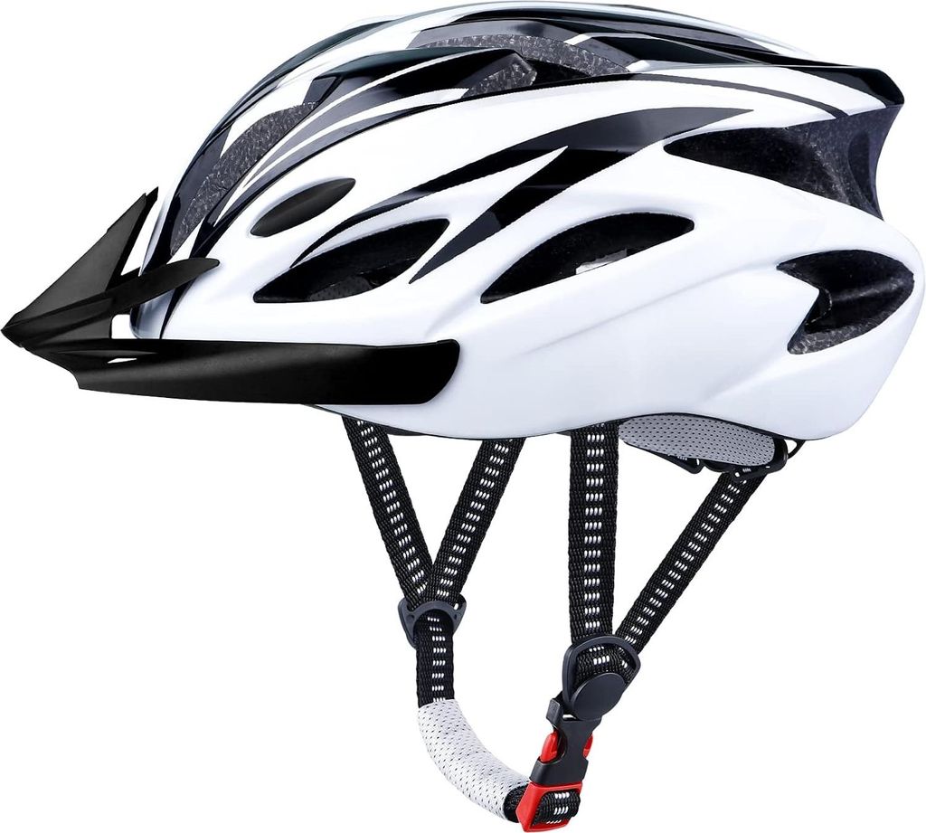 Fahrradhelm Erwachsene Damen Herren, Mit Abnehmbarem Visier und Polsterung, Verstellbarer Radhelm, für Mountainbike Den Stadtverkehr (für Kopfgr...