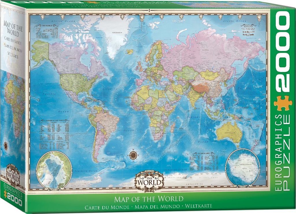 EUROGRAPHICS Puzzle Weltkarte 2000 Teile