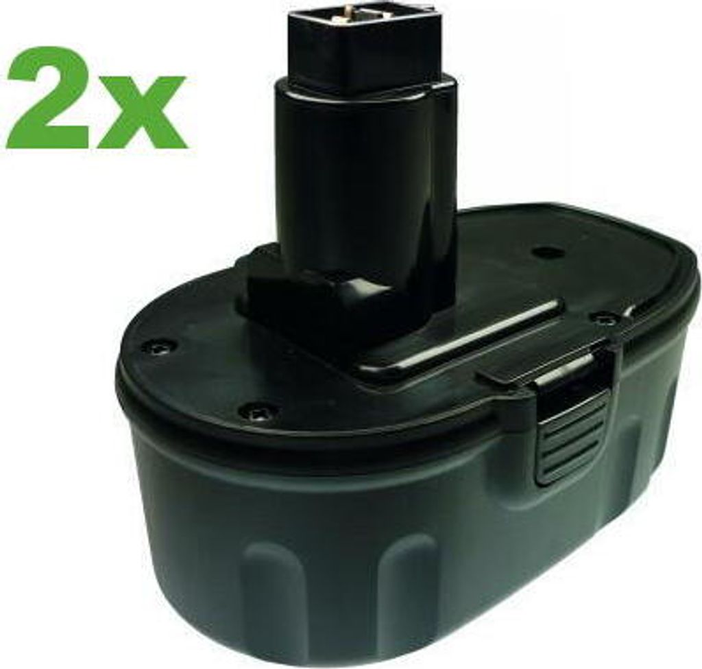 2x Trade-Shop Werkzeug Ni-MH Akku 18V 3000mAh für DEWALT DC668KA DC729KA DC759 DC759KA DC759KB DC987 DC987KA DC987KB DC988 DC988KA DC988KB DC988VA...