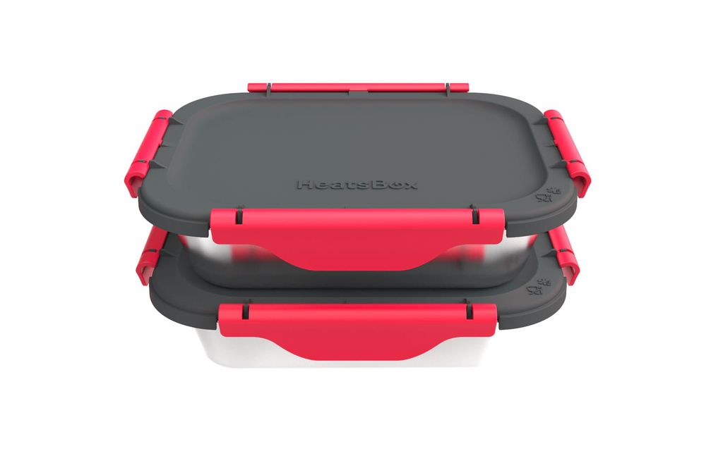 HEATSBOX INNENGESCHIRR-SET für HeatsBox GO/PRO/STYLE/STYLE+ Lunchboxen Silber, Graphit