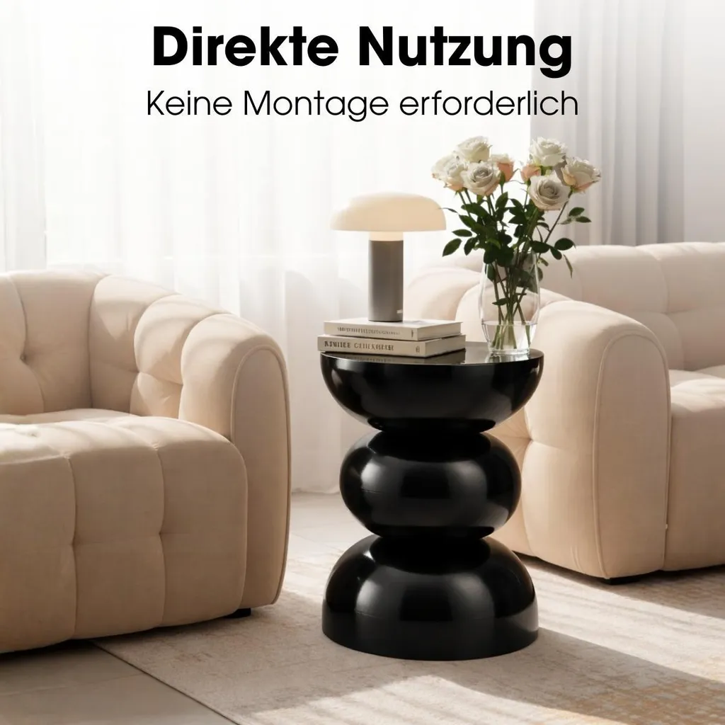 Petite table basse en fer noir mat meuble d'appoint compact et robuste - 6