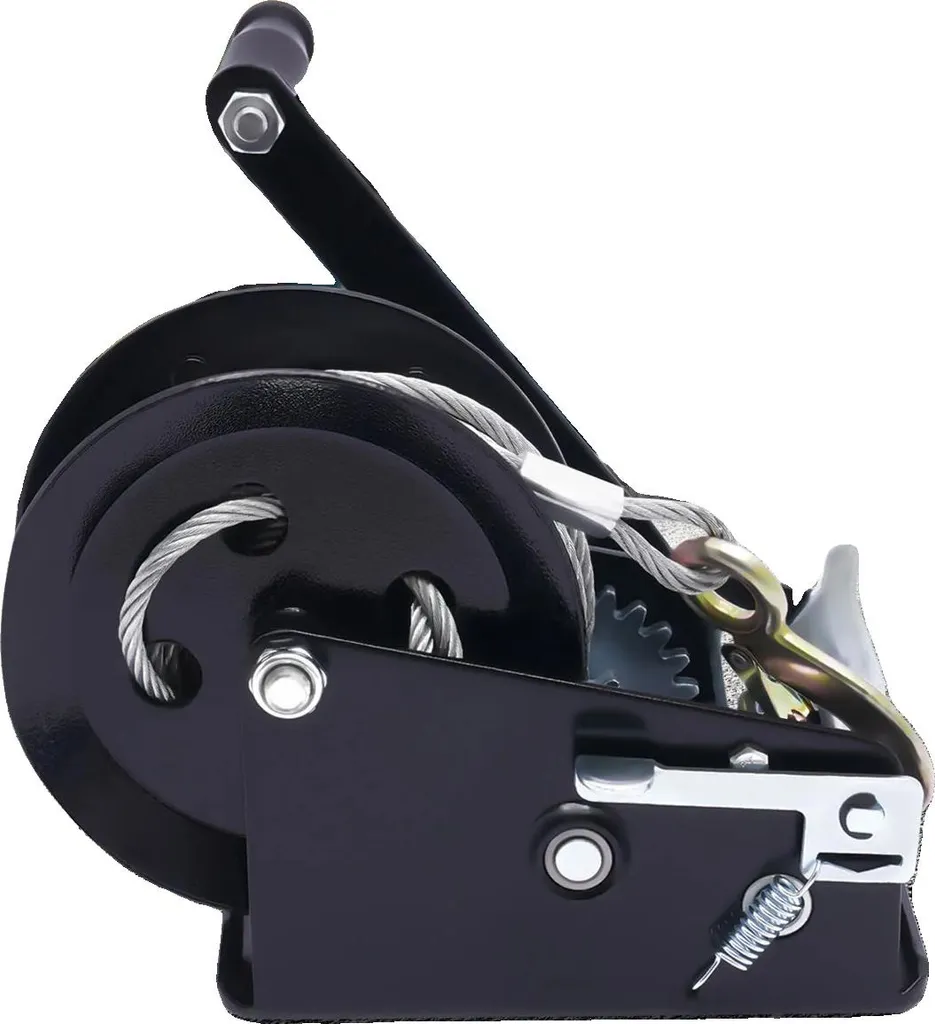 Treuil manuel 1500 kg avec rapports de transmission 4:1 et 8:1 - Acier