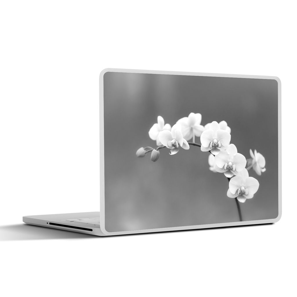 MuchoWow Laptop Aufkleber Sticker Cover Orchidee - Blumen - Pflanze - Weiß - Lila 30x22 cm - Laptop-Sticker
