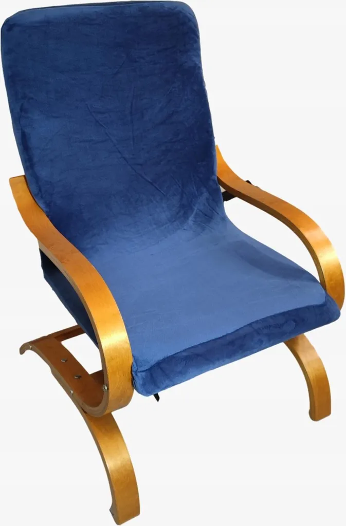 Fodera per poltrona FINKA, blu navy, velluto spesso