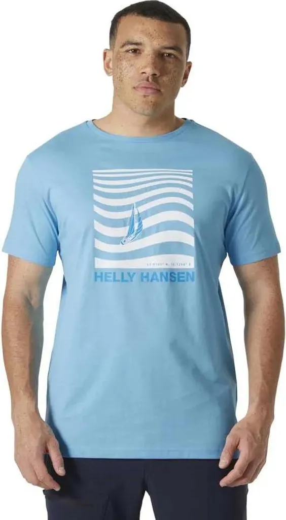 T-shirt bleu de sport Helly Hansen Shoreline 3.0 taille L pour Hommes