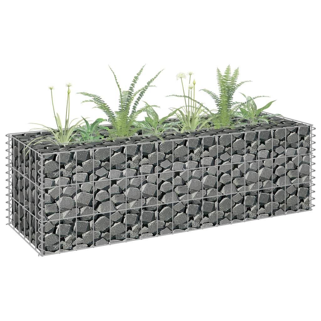 Lit surélevé en gabion Acier galvanisé 90×30×30 cm Image du produit 