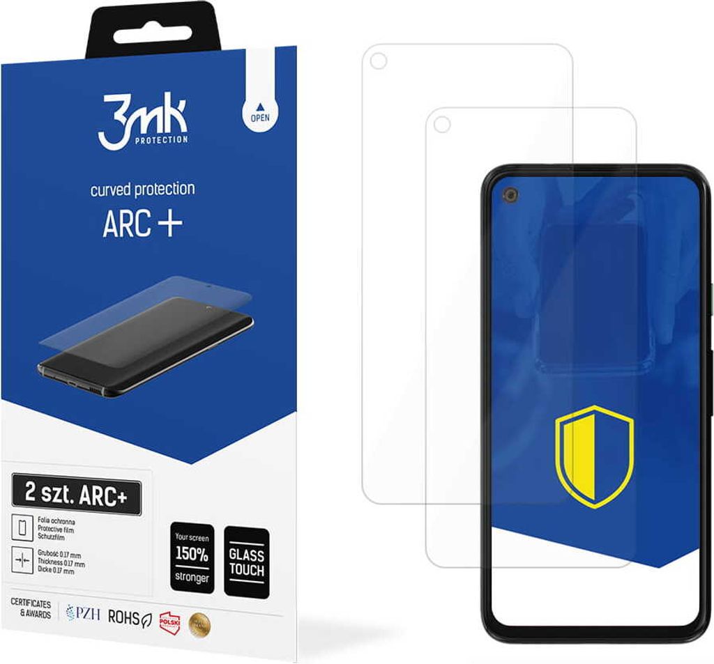 3mk Display Schutzfolie ARC+ für Google Pixel 4A 5G 0,17mm Self-Heal (2 Stück)