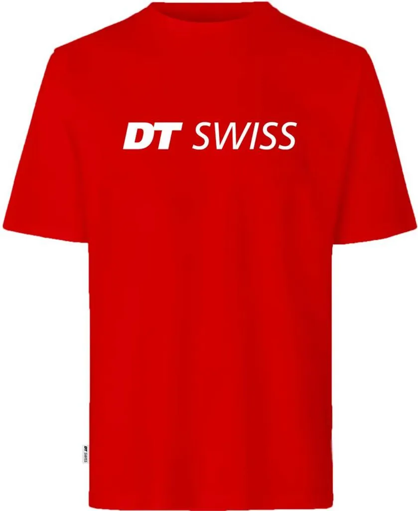 T-shirt de Sport DT Swiss Rouge S - Idéal pour l'Après-Vélo et Loisirs