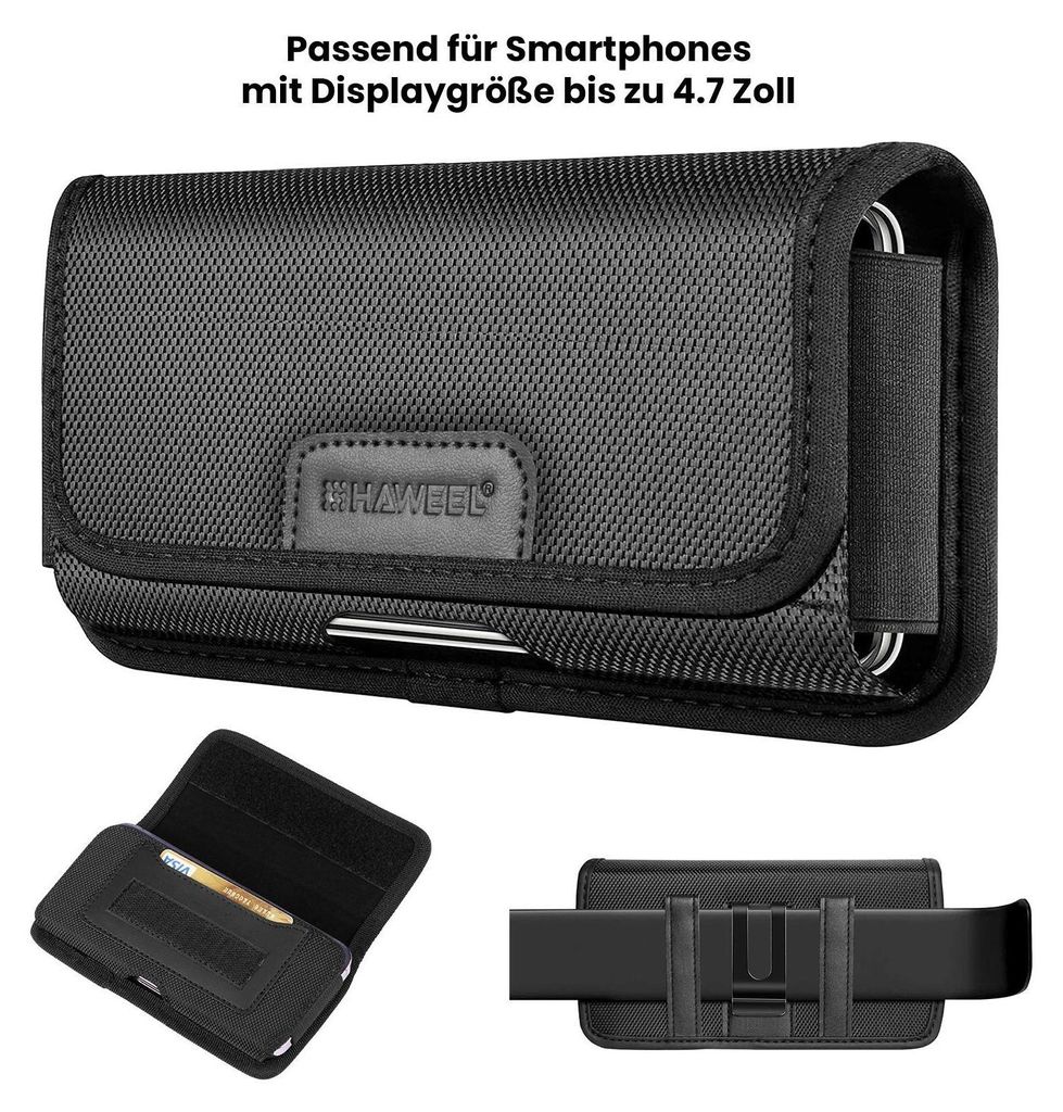Handy Gürteltasche Nylon Universal Gürtel Tasche Querformat Produktbild 