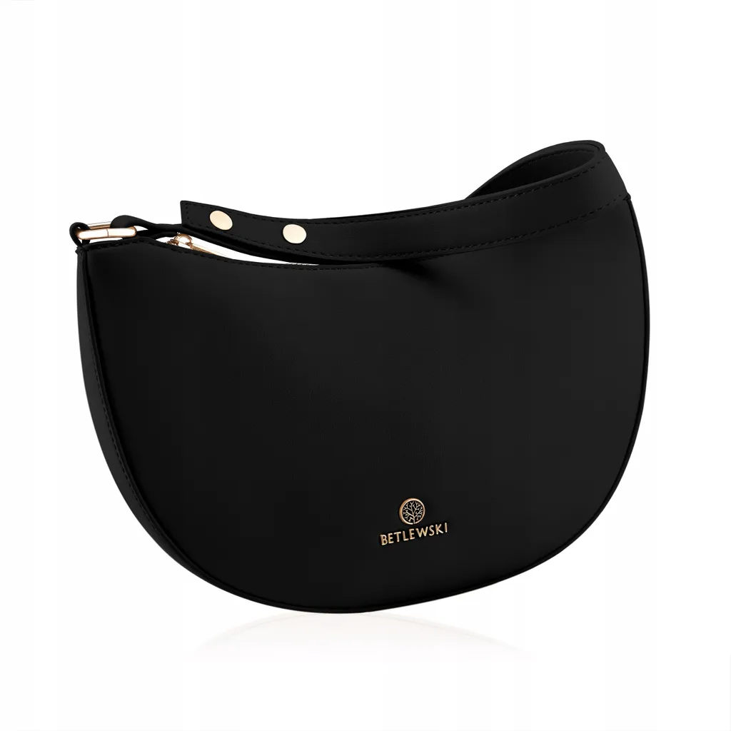 Petit sac à main croissant noir BTJ-15 en MILEY pour femme élégante